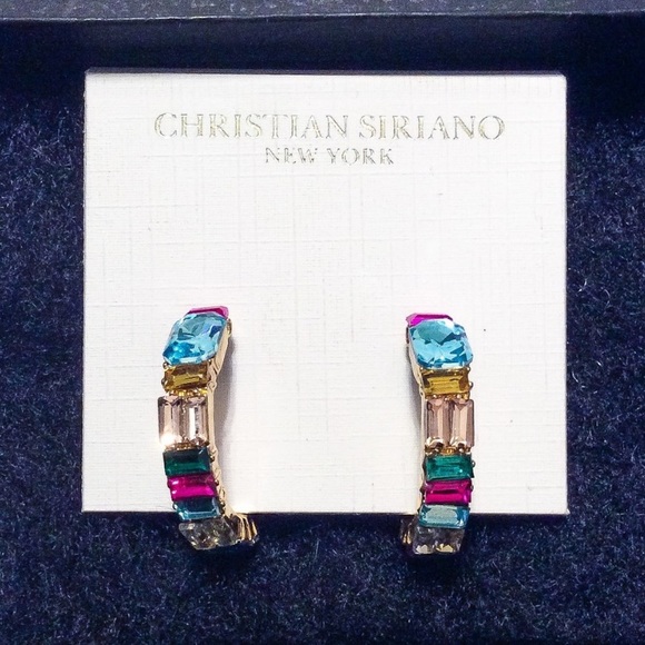 Christian Siriano Jewelry Christian Siriano Crystal Hoop Earrings
